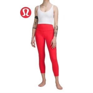 EUC LULULEMON 🍋  Align High Rise Crop 25” Love Red Size 8